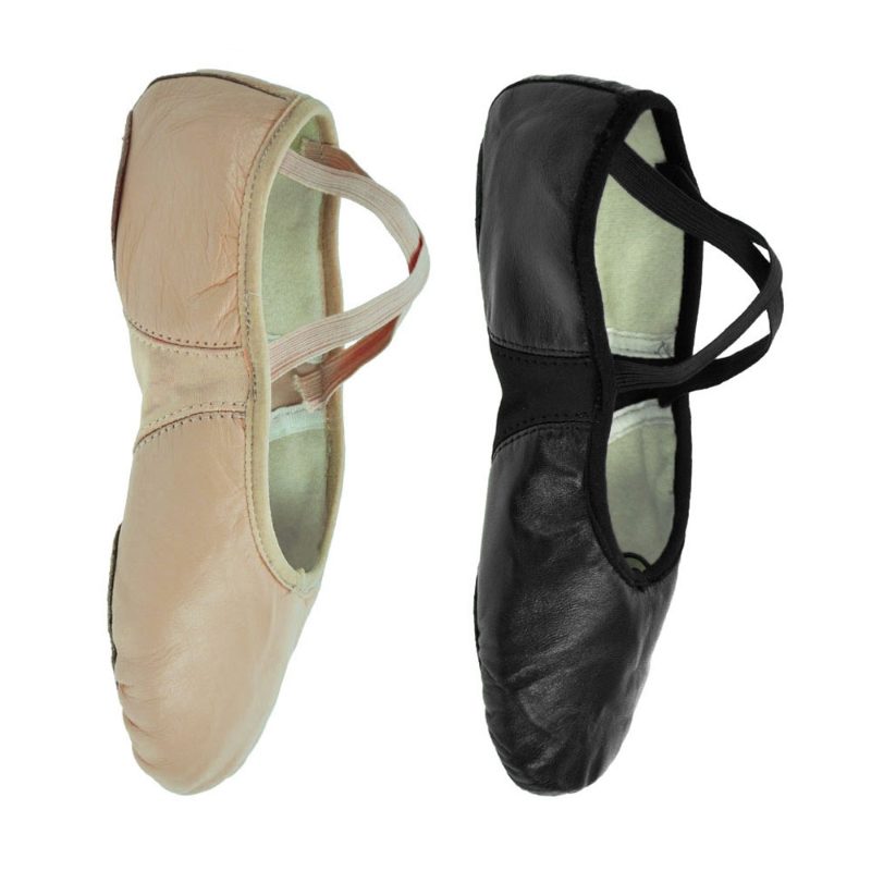 How to sew elastics on to flat ballet shoes- Criss cross or single elastics.
